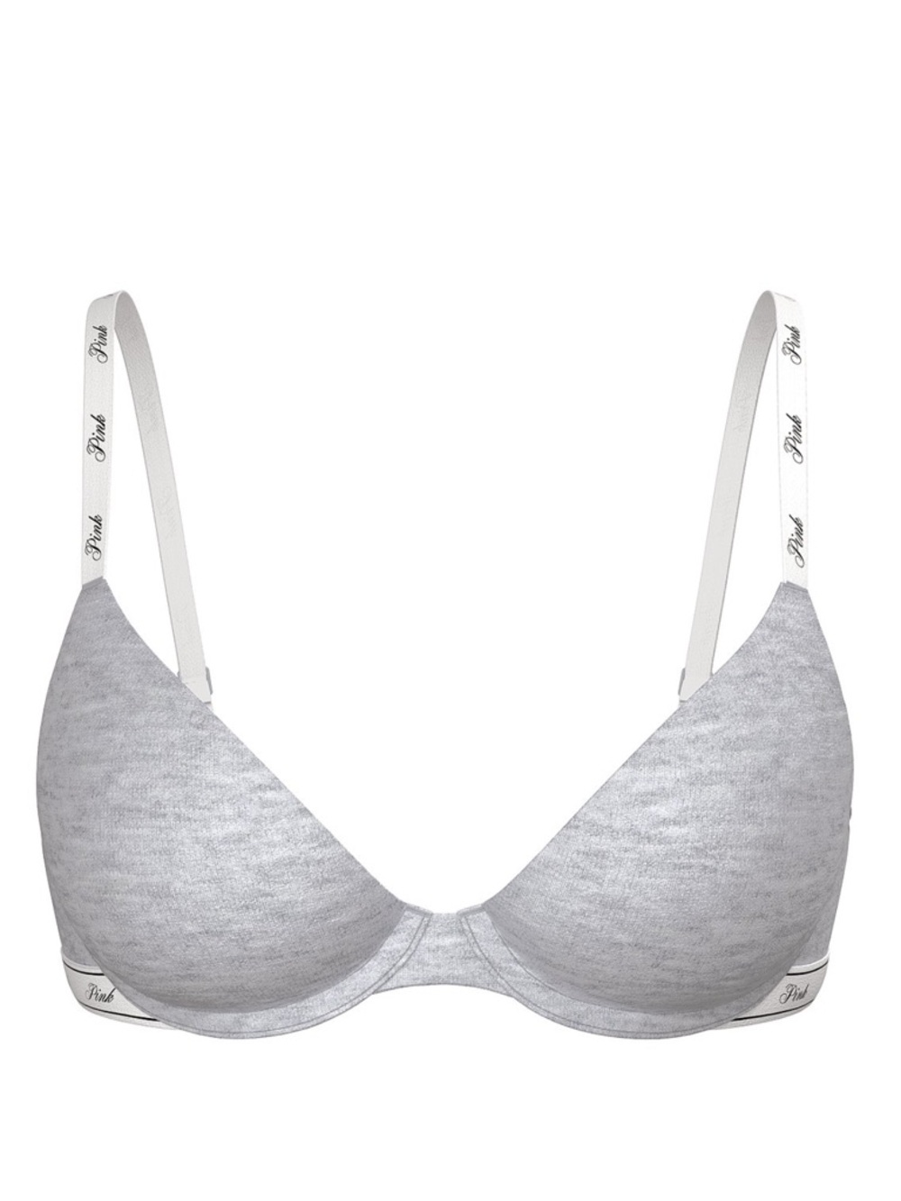 PINK Victoria's Secret Heather Gray Lightly Padded T-Shirt Bra